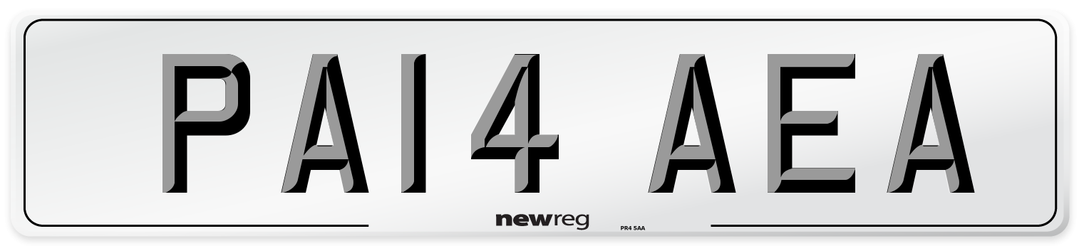 PA14 AEA Number Plate from New Reg